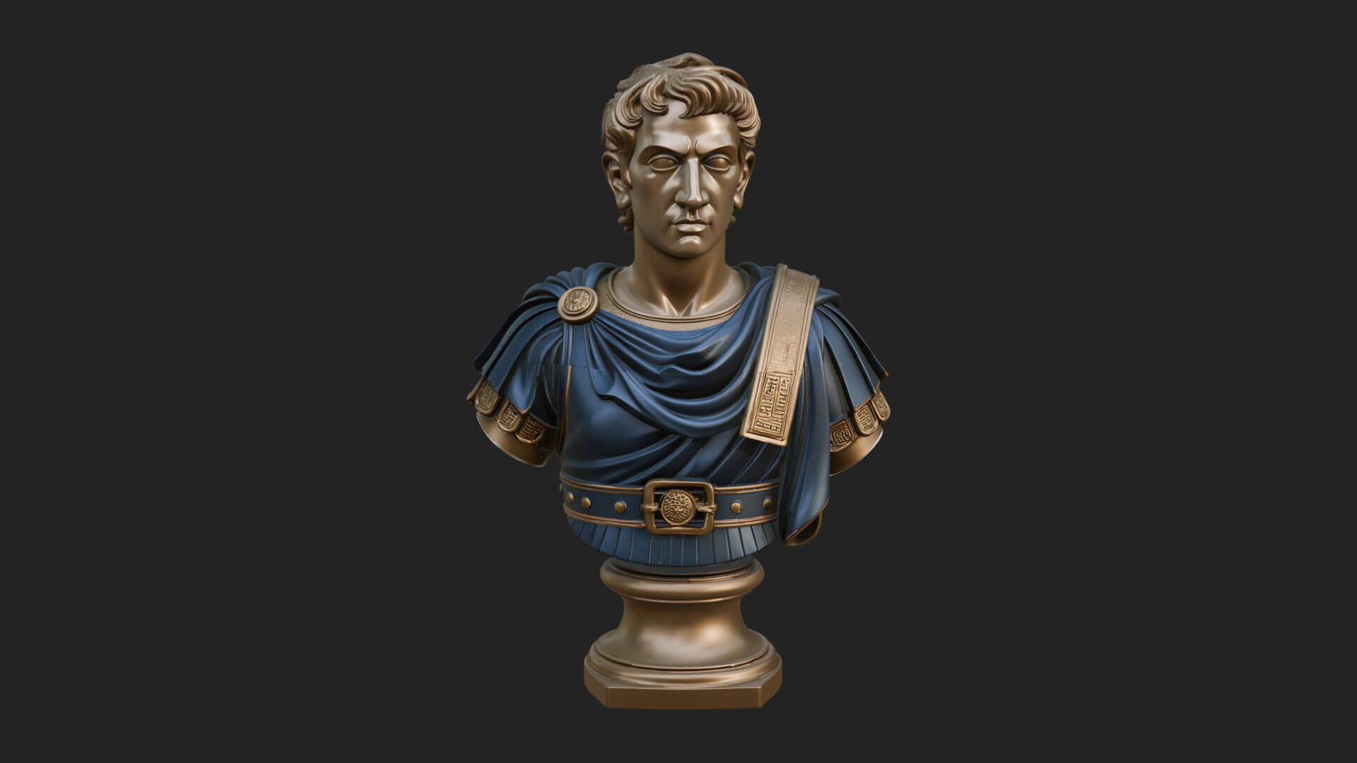 Draped Greek Youth Bust Design 8 3D Print Model 3D Model