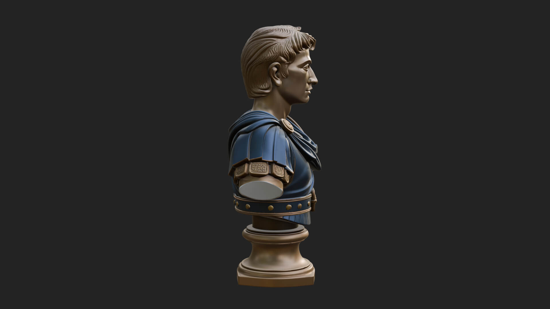 Draped Greek Youth Bust Design 8 3D Print Model 3D Model