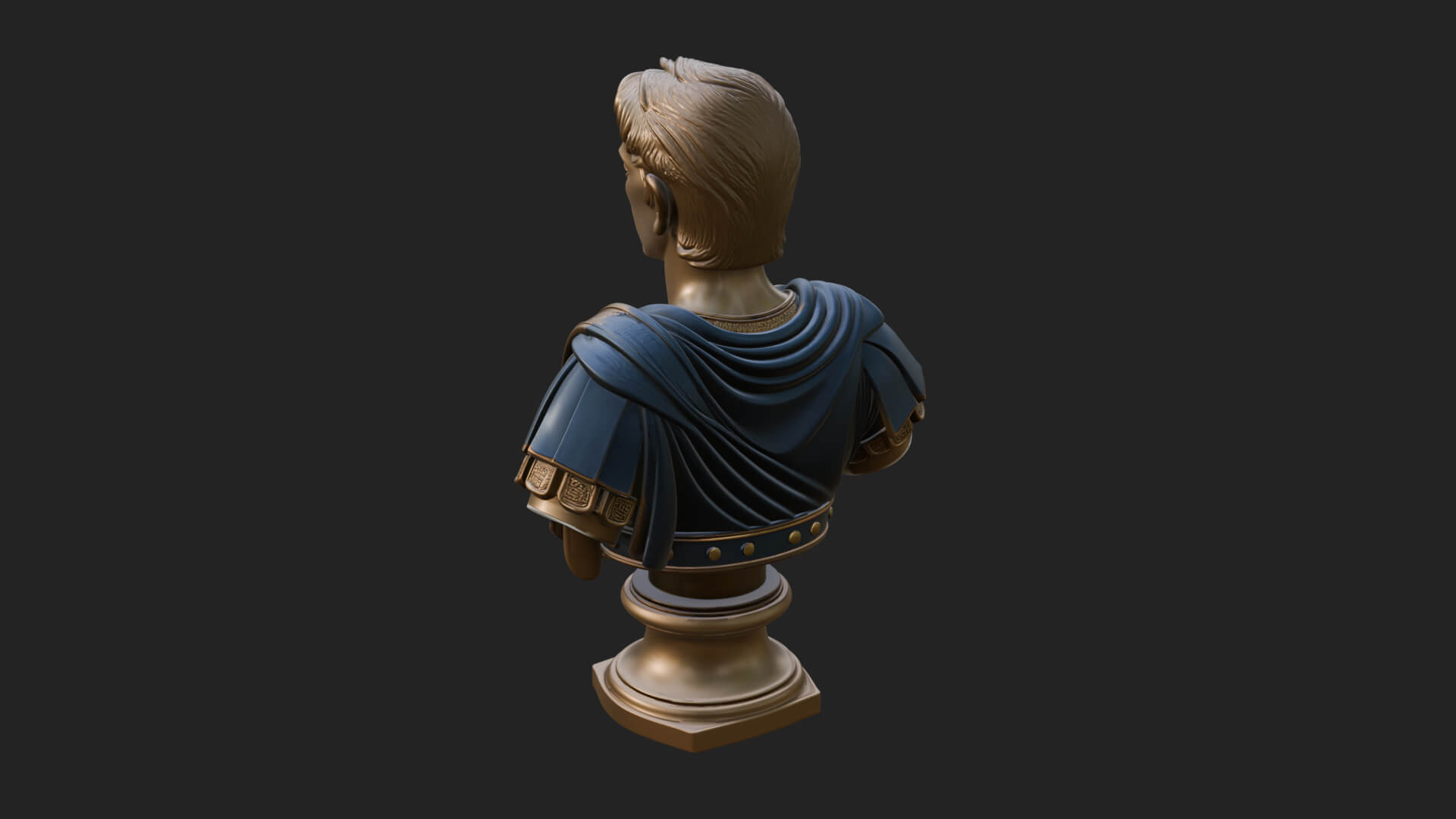 Draped Greek Youth Bust Design 8 3D Print Model 3D Model