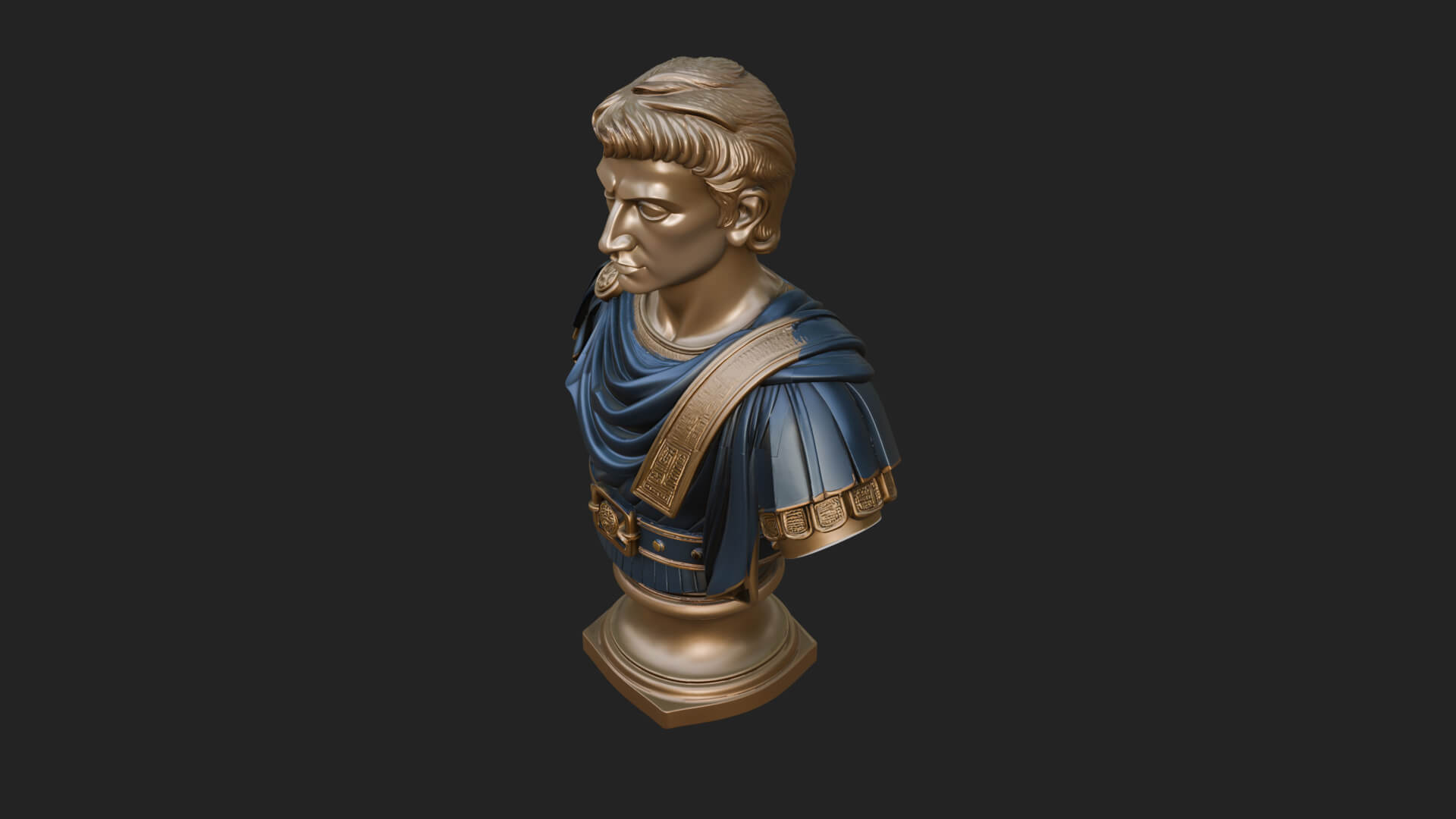 Draped Greek Youth Bust Design 8 3D Print Model 3D Model