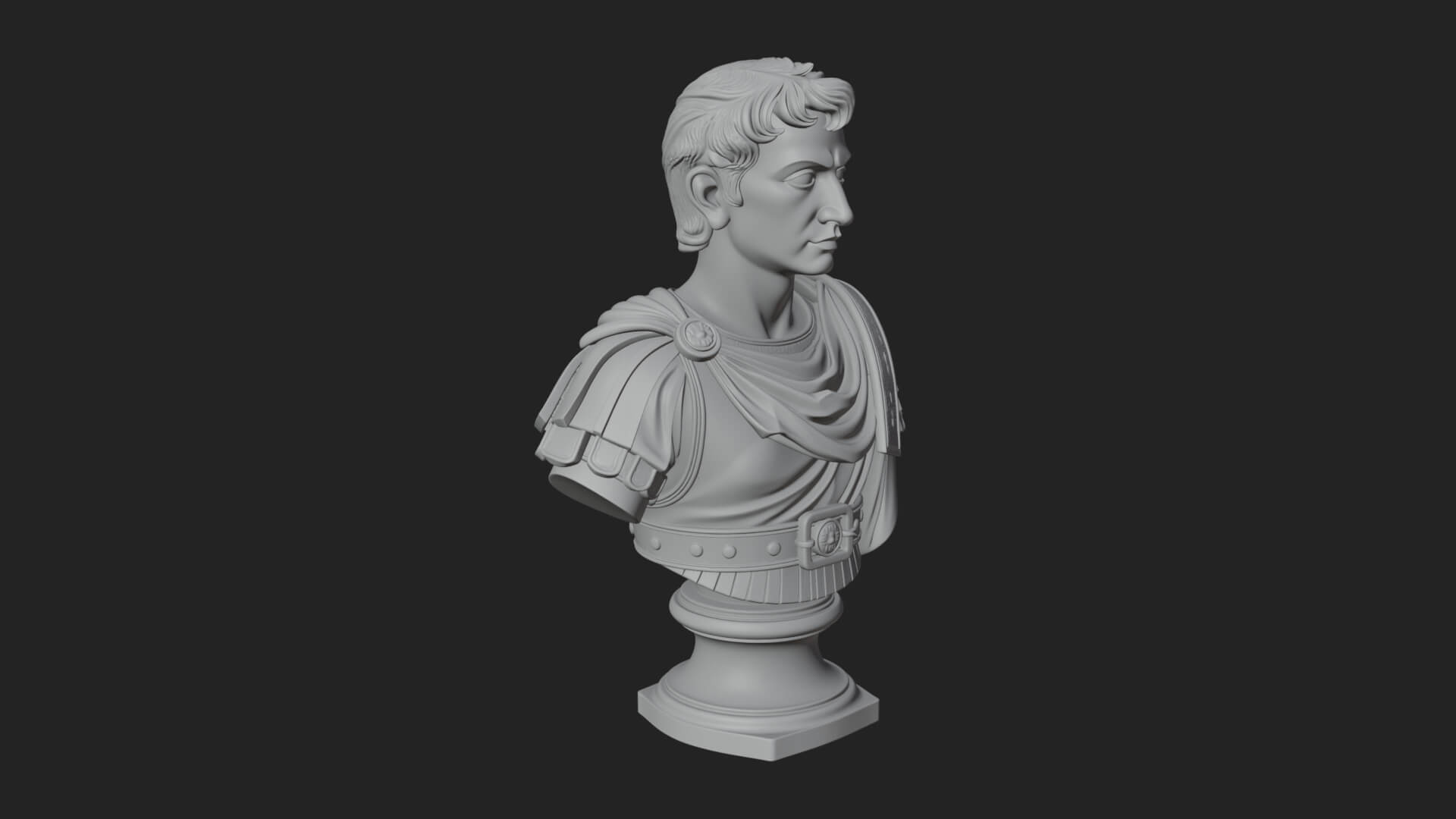 Draped Greek Youth Bust Design 8 3D Print Model 3D Model