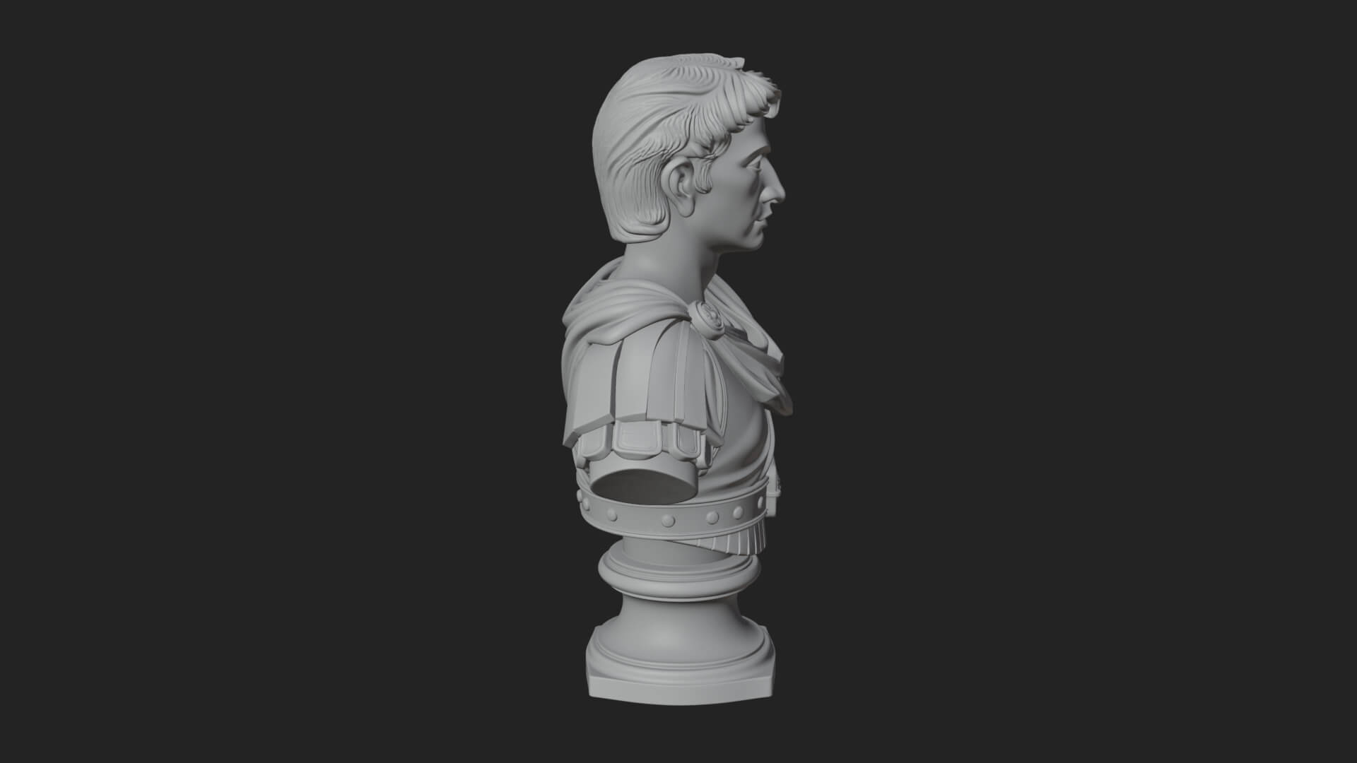 Draped Greek Youth Bust Design 8 3D Print Model 3D Model