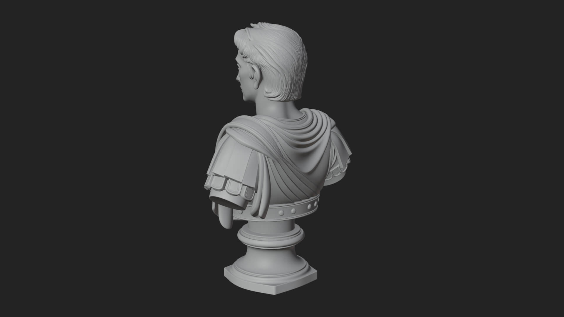 Draped Greek Youth Bust Design 8 3D Print Model 3D Model