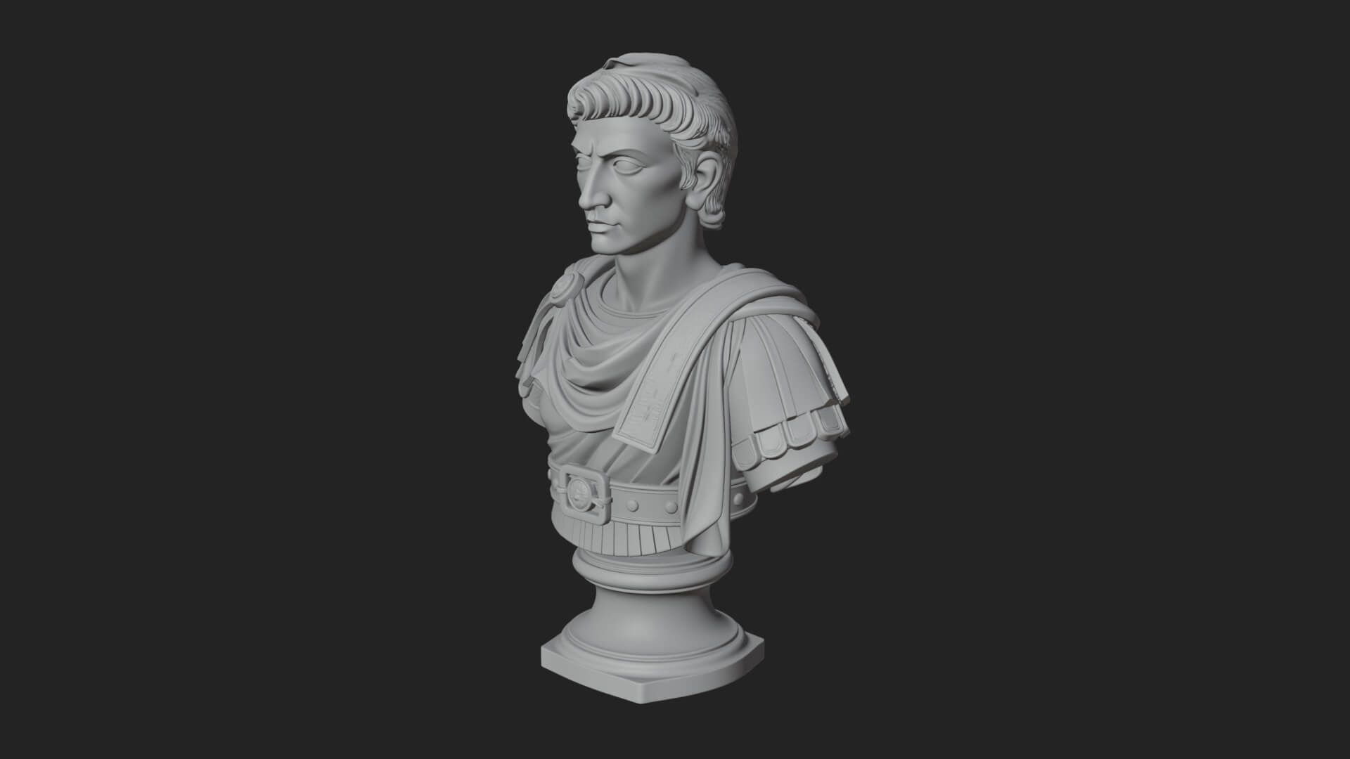 Draped Greek Youth Bust Design 8 3D Print Model 3D Model