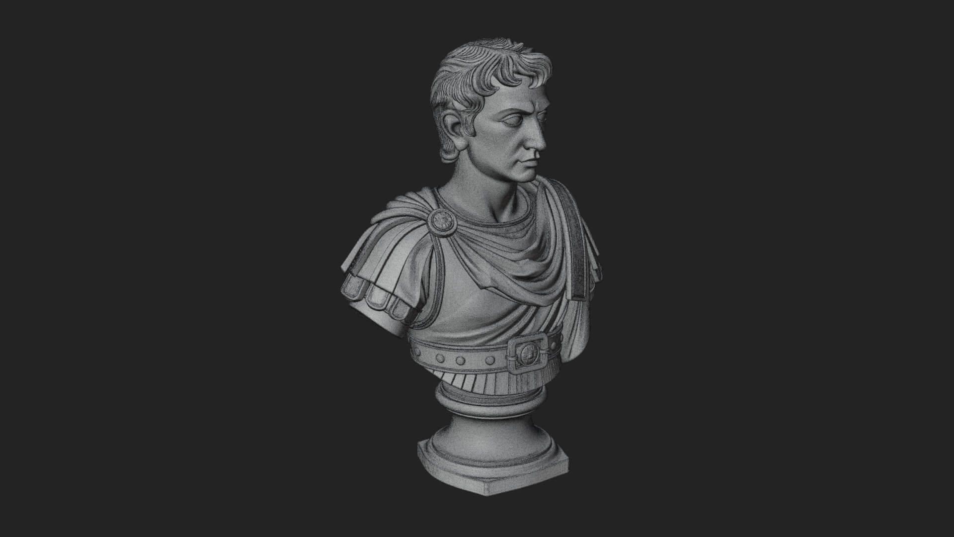 Draped Greek Youth Bust Design 8 3D Print Model 3D Model