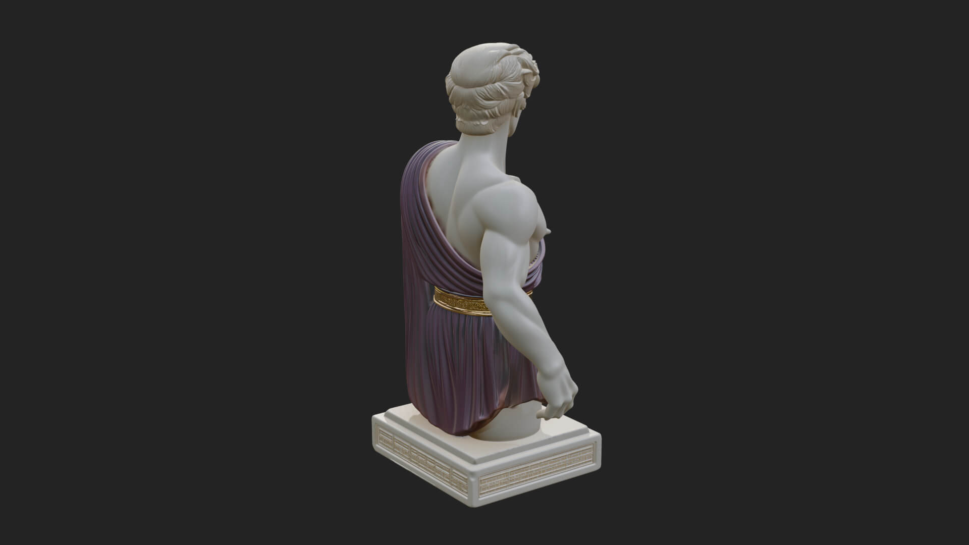 Draped Greek Youth Bust Design 9 3D Print Model 3D Model
