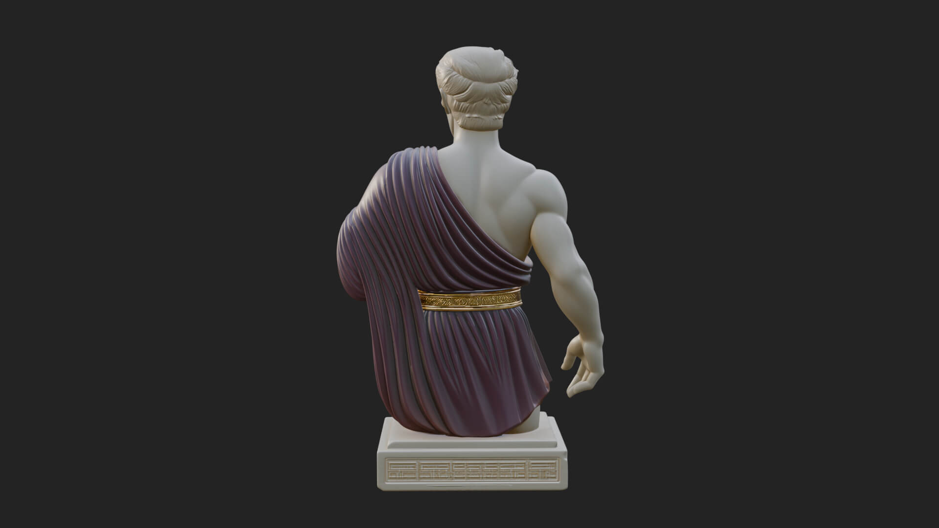 Draped Greek Youth Bust Design 9 3D Print Model 3D Model