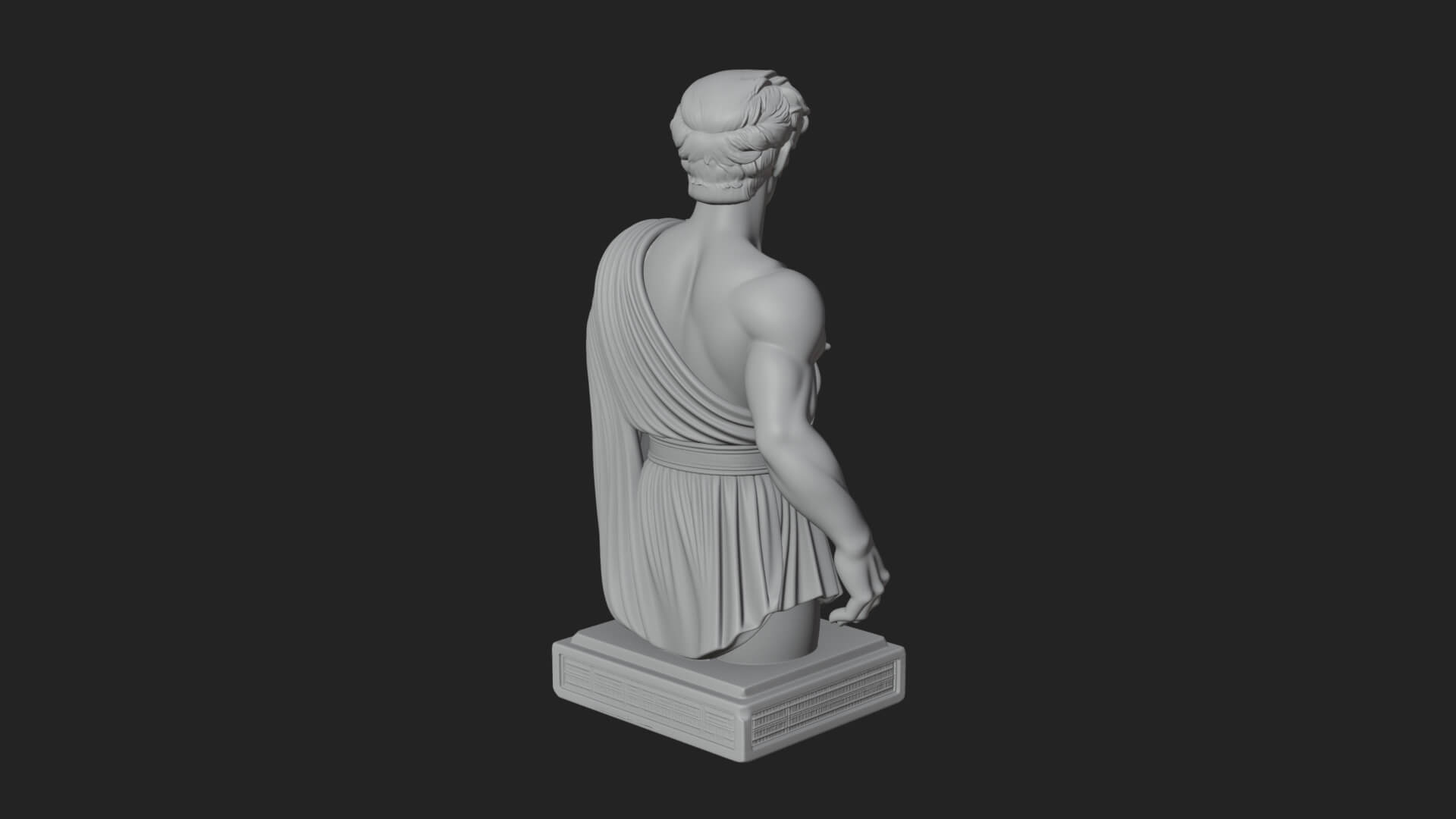 Draped Greek Youth Bust Design 9 3D Print Model 3D Model