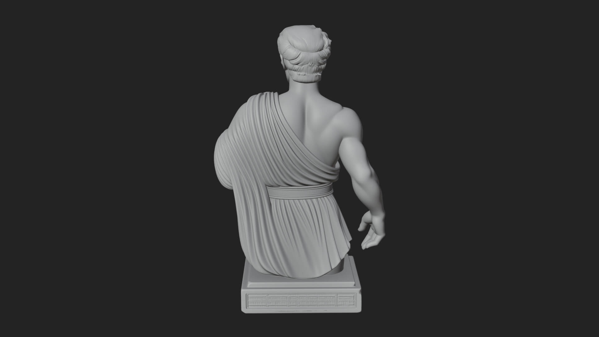 Draped Greek Youth Bust Design 9 3D Print Model 3D Model