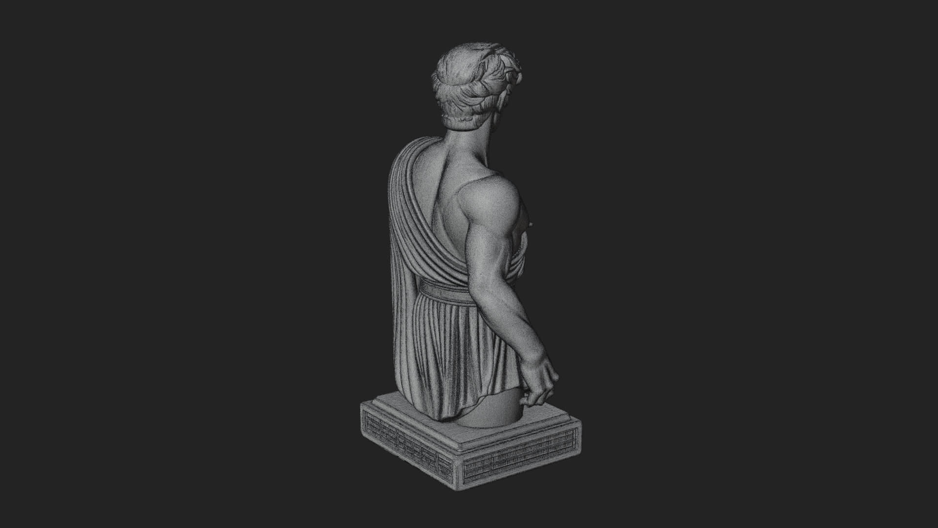 Draped Greek Youth Bust Design 9 3D Print Model 3D Model