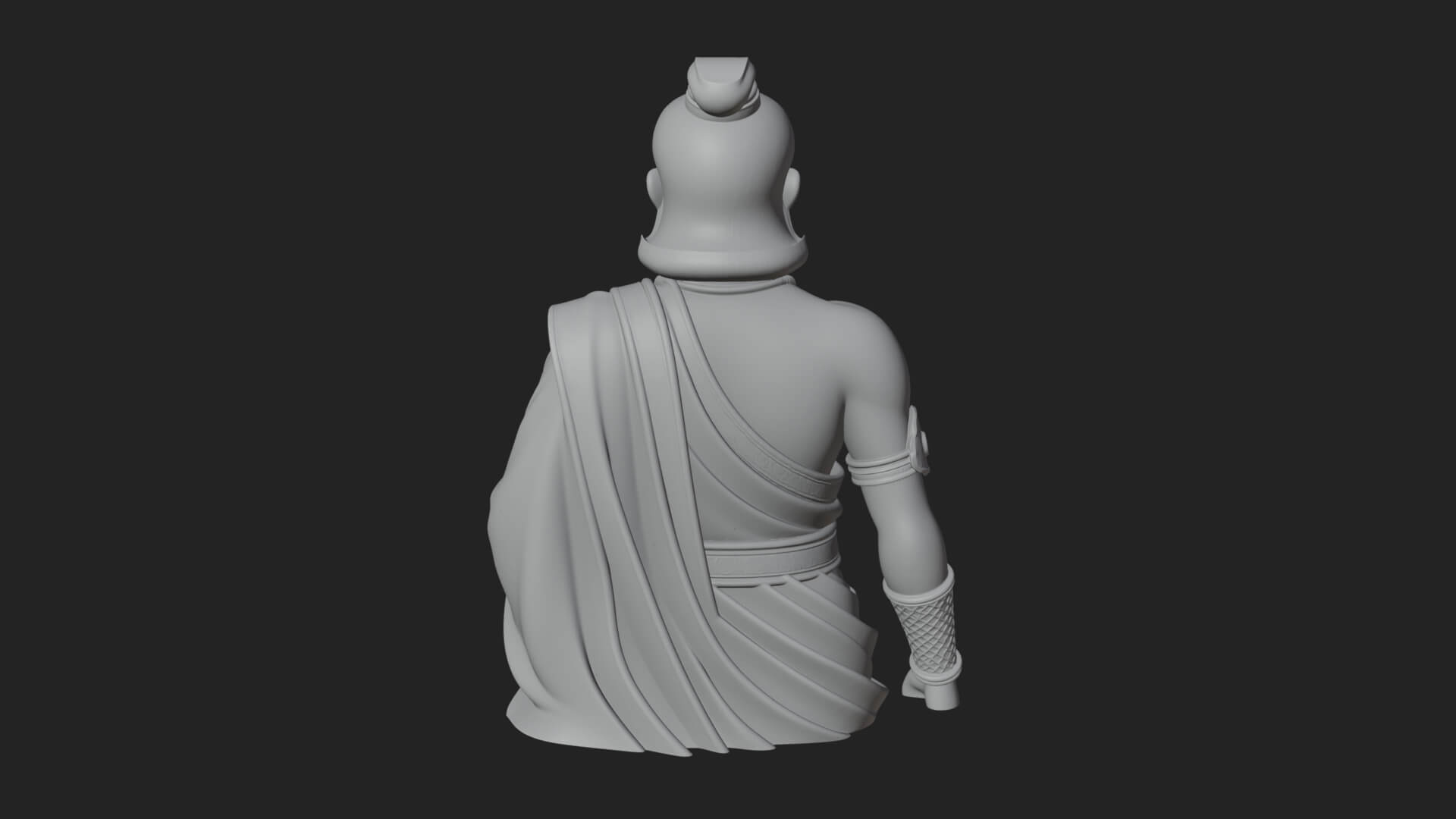 Draped Indian Prince Bust Design 1 3D Print Model 3D Model