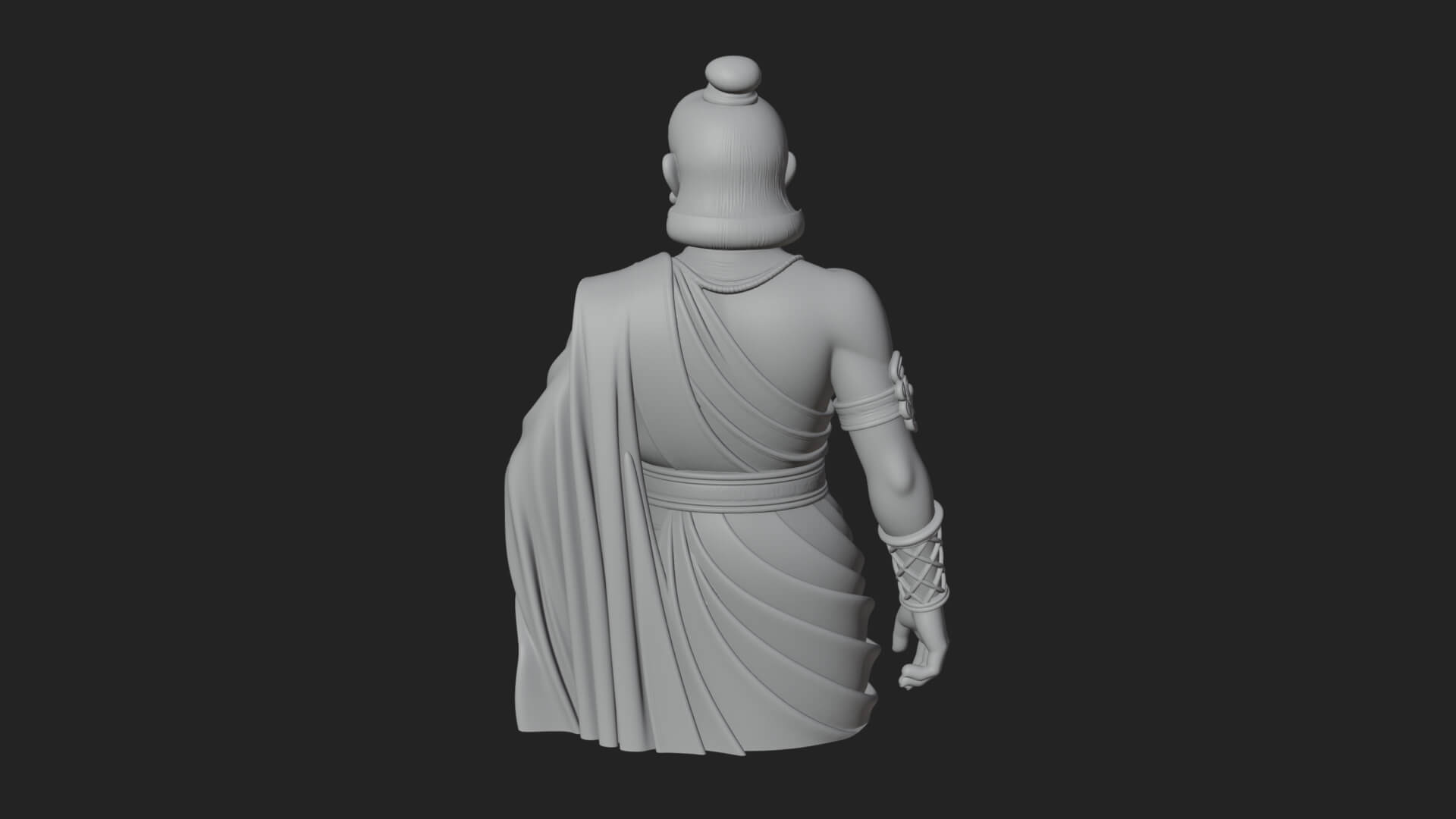 Draped Indian Prince Bust Design 3 3D Print Model 3D Model