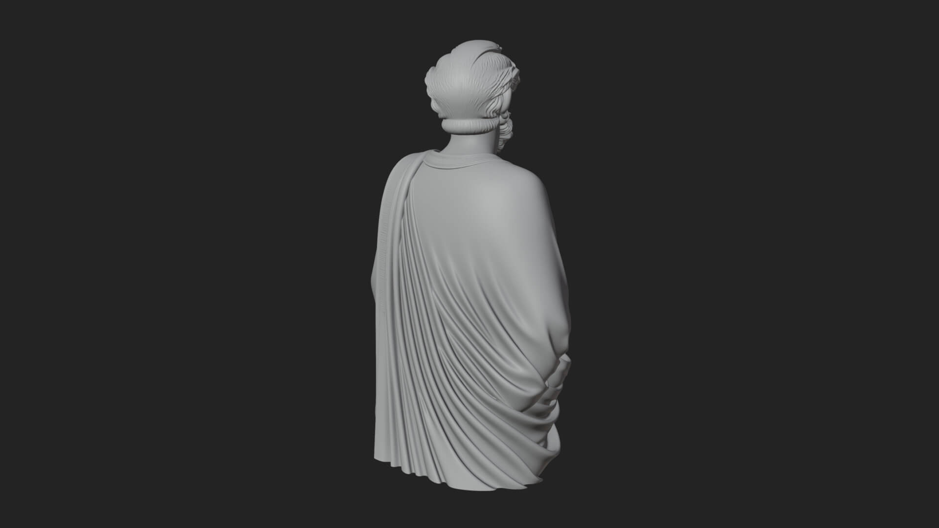 Draped Sage Elder Bust Design 1 3D Print Model 3D Model
