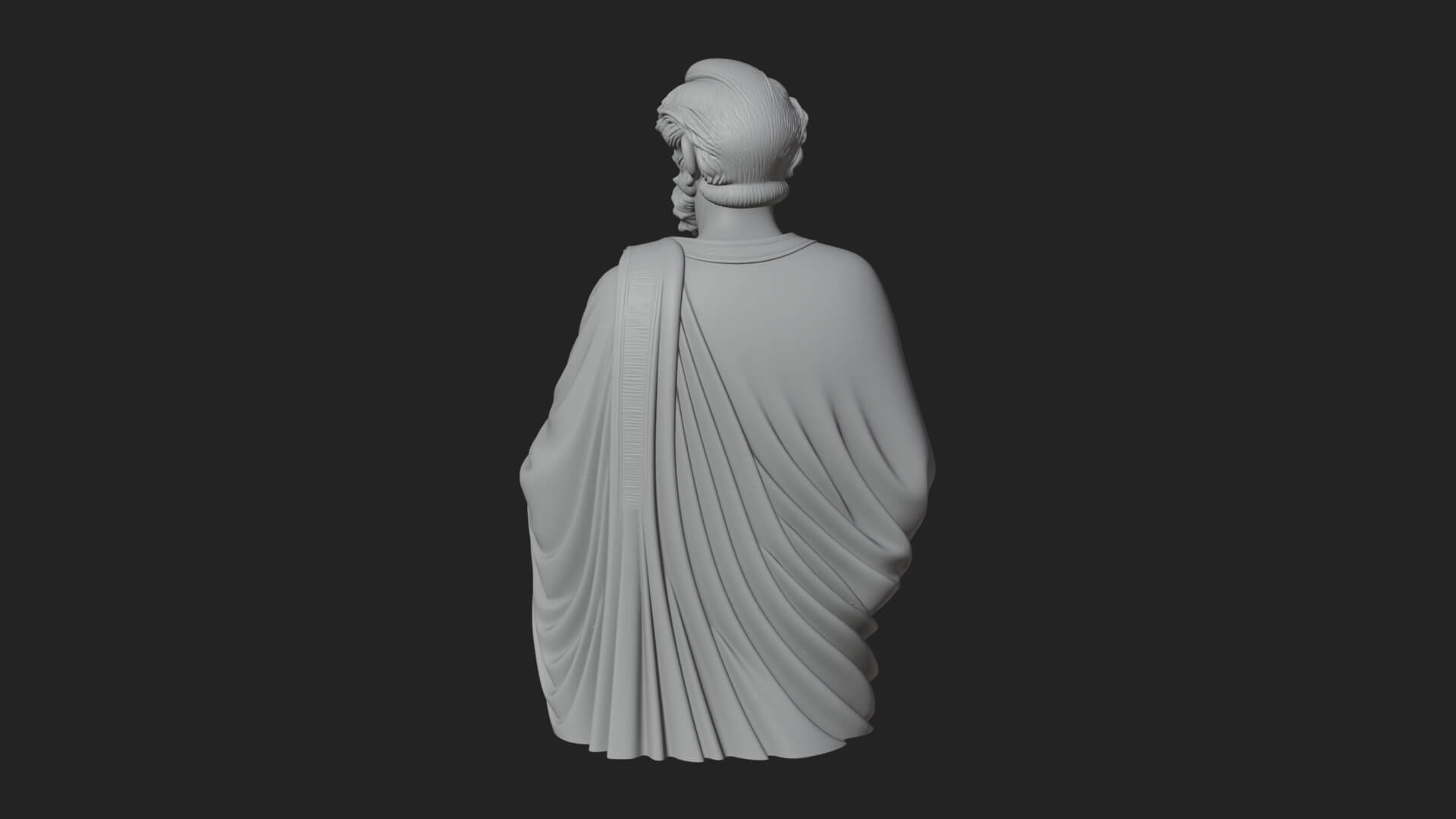 Draped Sage Elder Bust Design 1 3D Print Model 3D Model