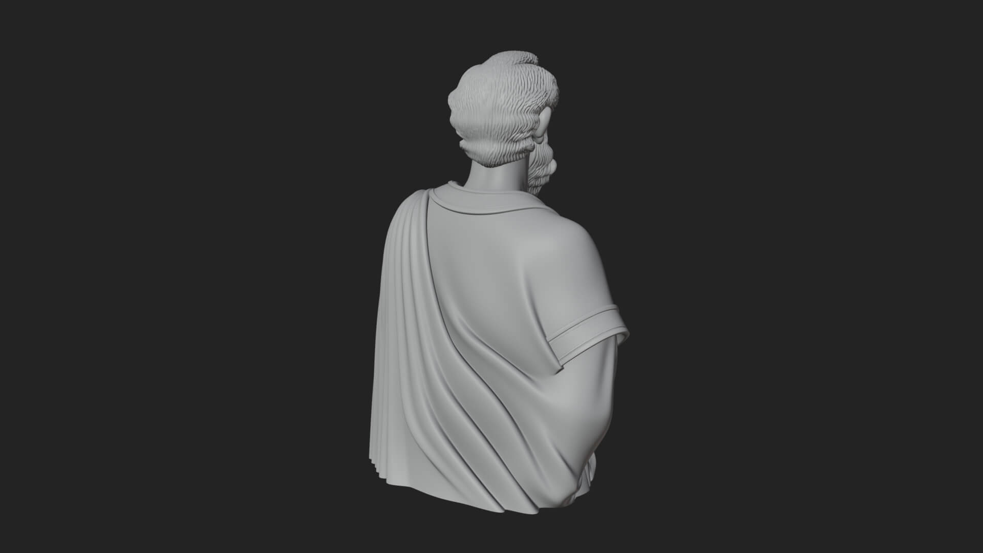 Draped Sage Elder Bust Design 2 3D Print Model 3D Model