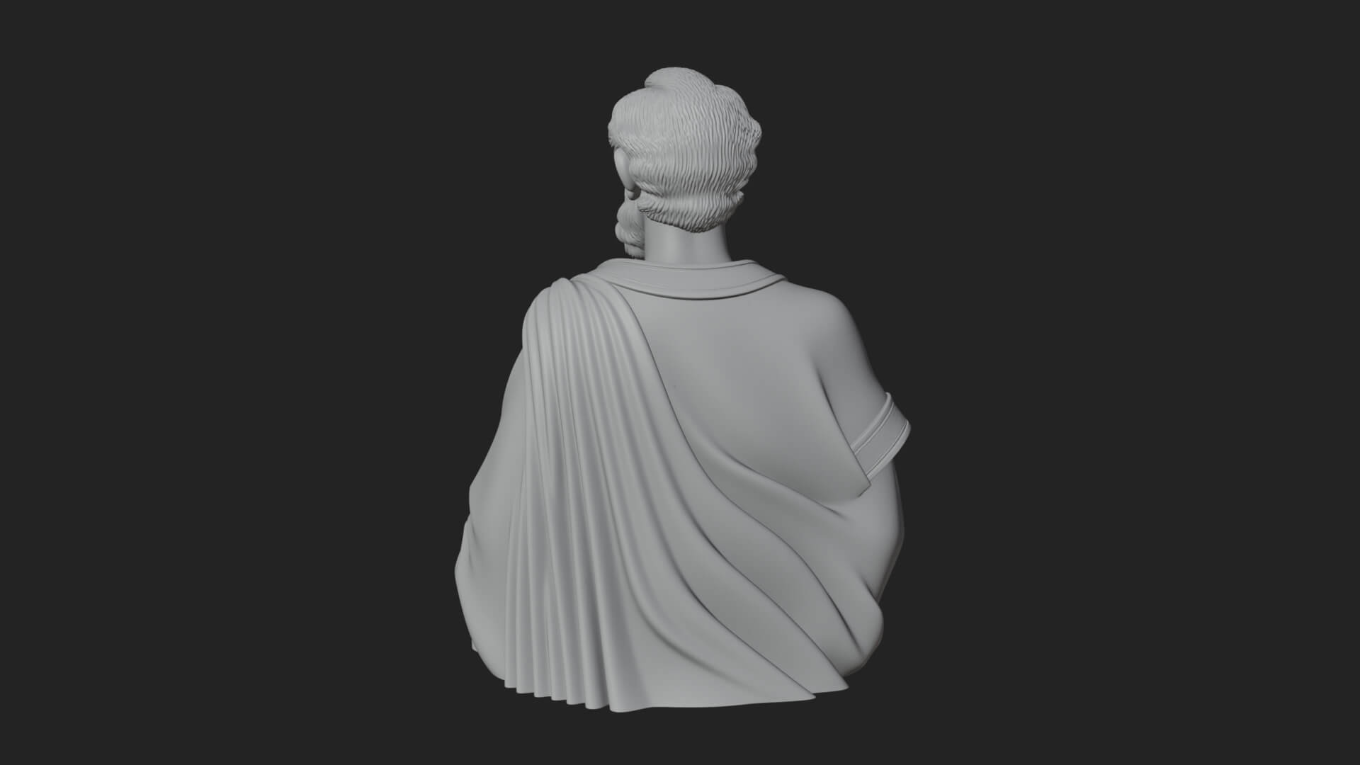 Draped Sage Elder Bust Design 2 3D Print Model 3D Model
