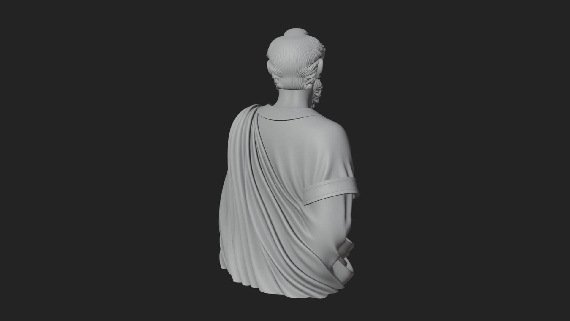 Draped Sage Elder Bust Design 3 3D Print Model 3D Model