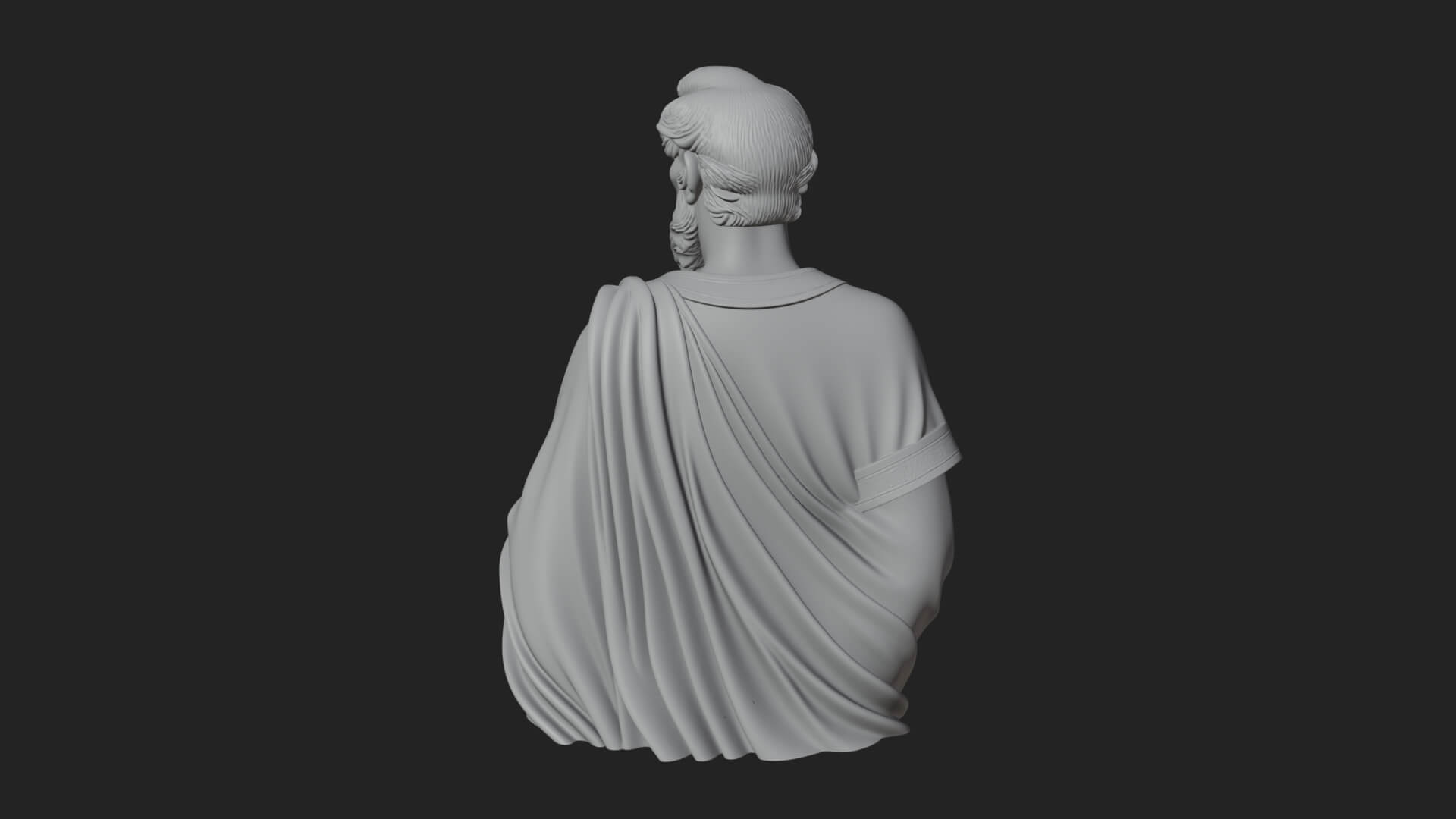 Draped Sage Elder Bust Design 3 3D Print Model 3D Model