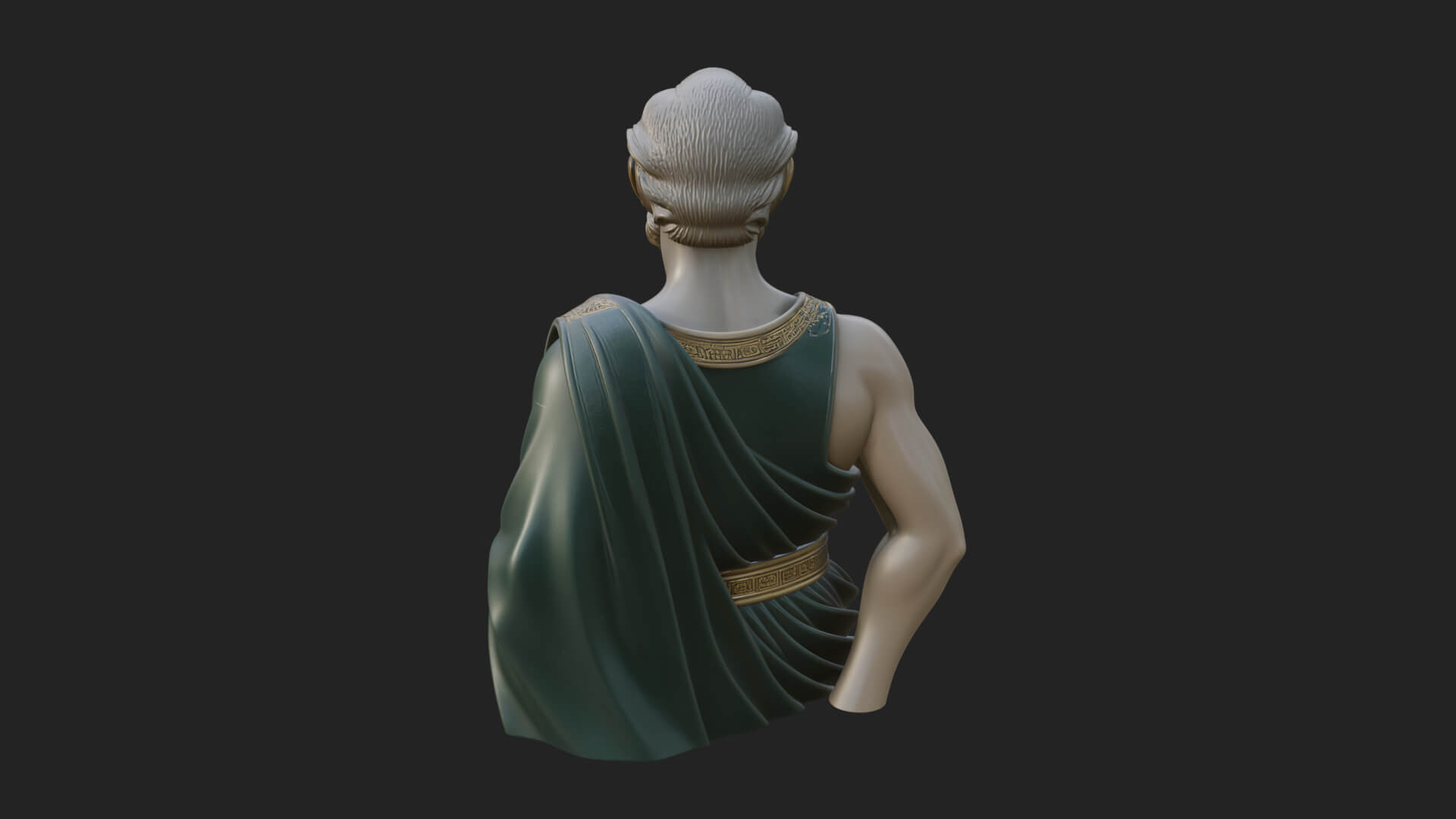 Draped Sage Elder Bust Design 4 3D Print Model 3D Model