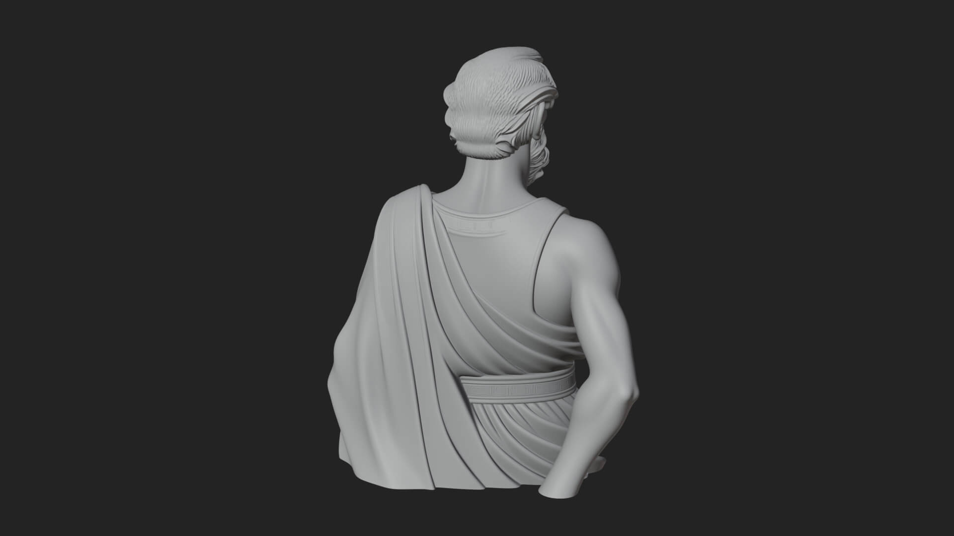 Draped Sage Elder Bust Design 4 3D Print Model 3D Model