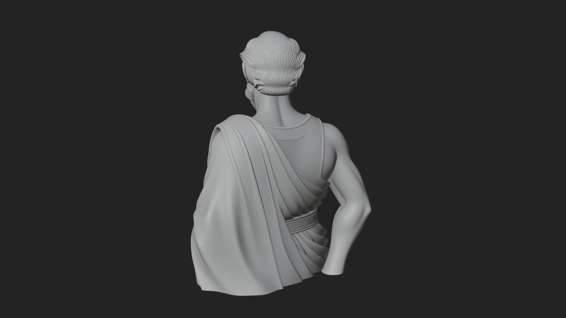 Draped Sage Elder Bust Design 4 3D Print Model 3D Model