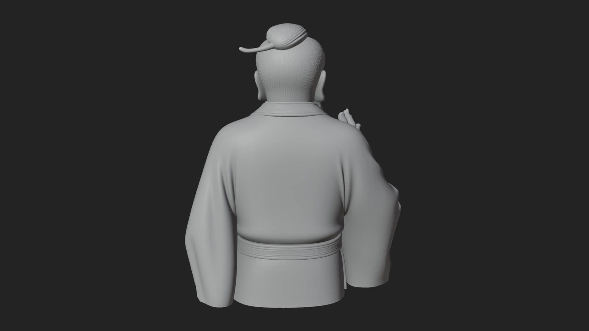 Draped Sage Elder Bust Design 5 3D Print Model 3D Model