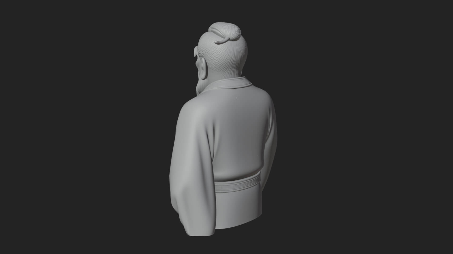 Draped Sage Elder Bust Design 5 3D Print Model 3D Model