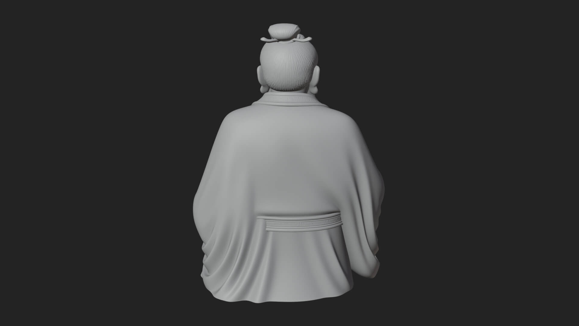 Draped Sage Elder Bust Design 6 3D Print Model 3D Model