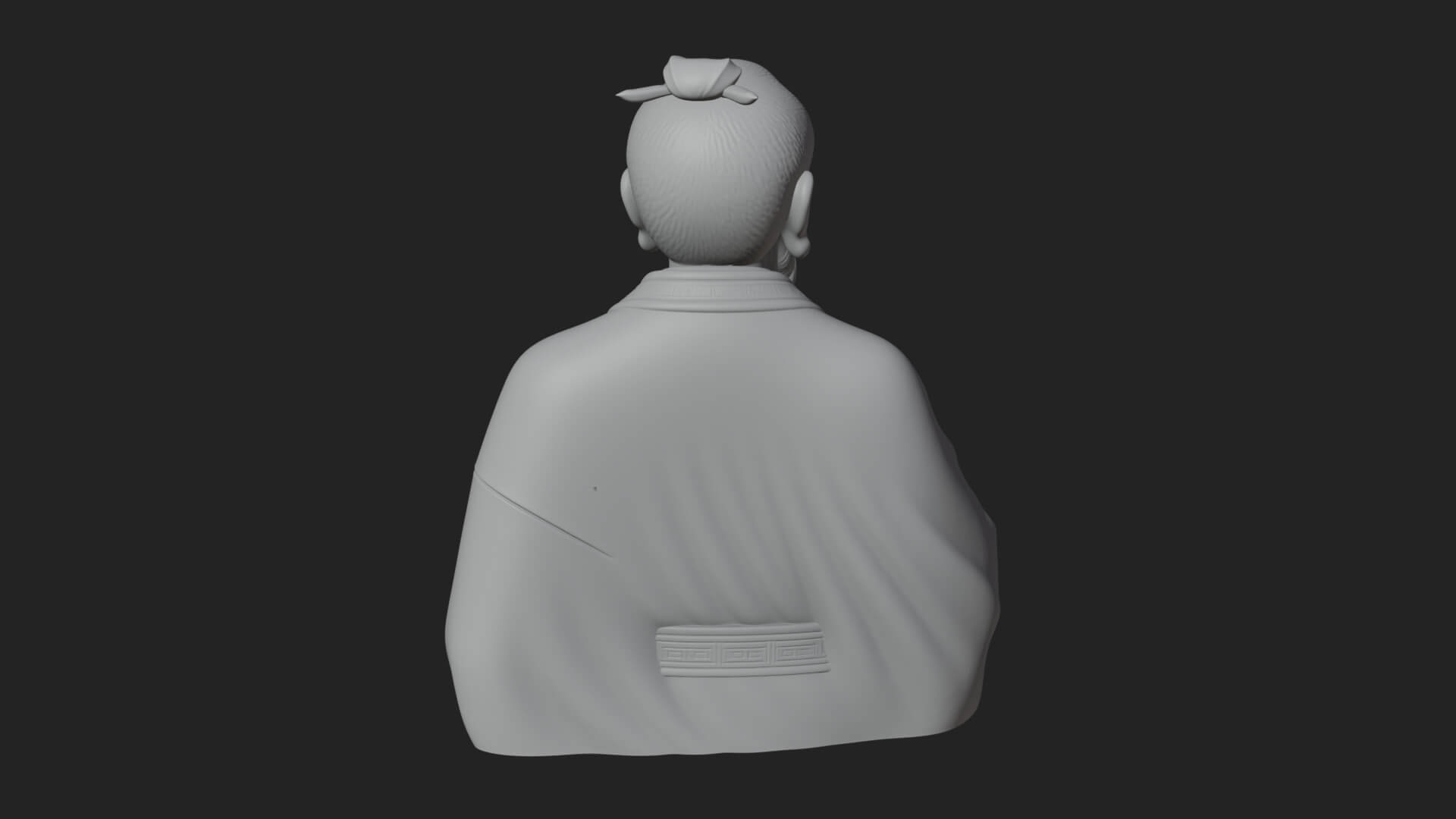 Draped Sage Elder Bust Design 7 3D Print Model 3D Model