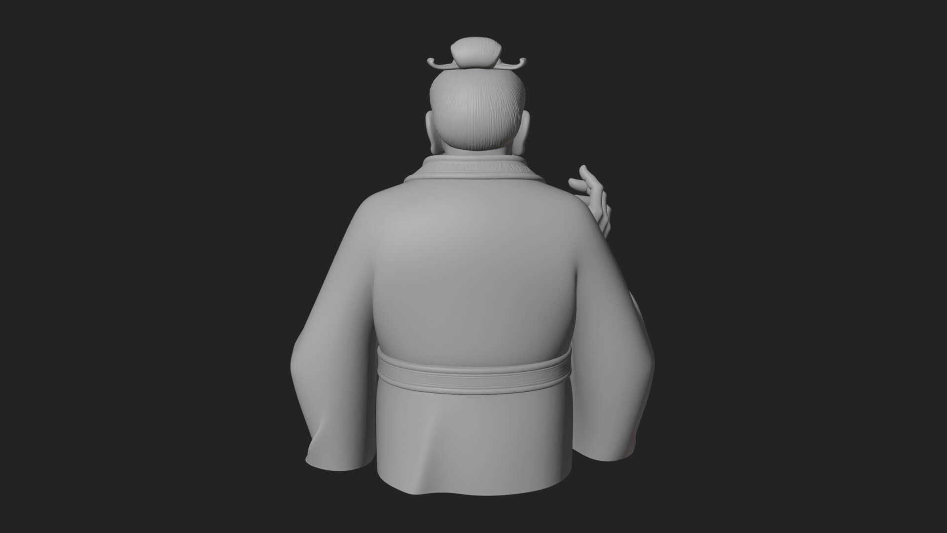 Draped Sage Elder Bust Design 8 3D Print Model 3D Model