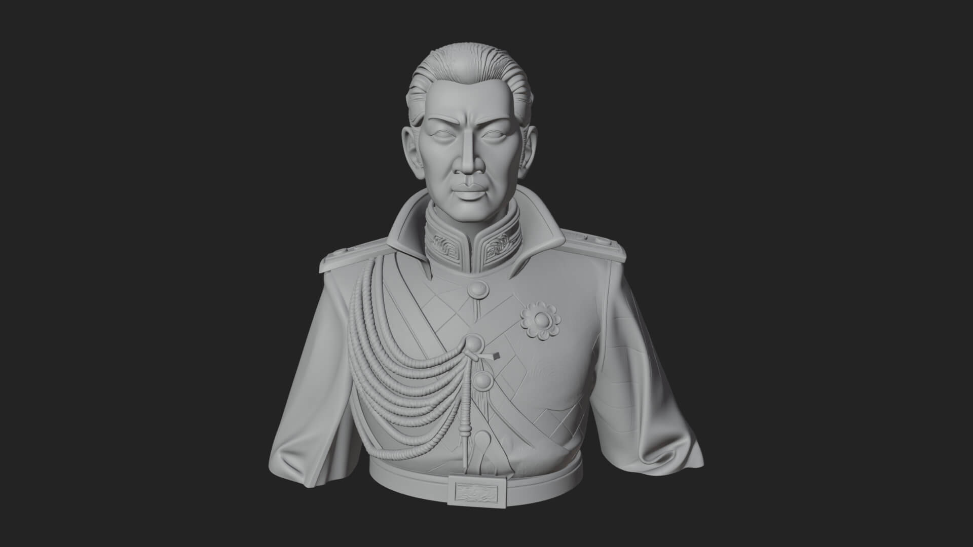 Dress Uniform Officer Bust Design 1 3D Print Model 3D Model