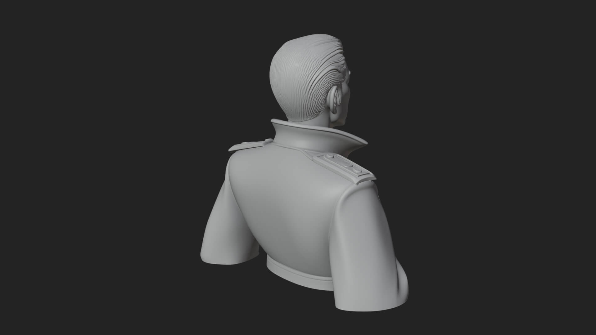 Dress Uniform Officer Bust Design 1 3D Print Model 3D Model