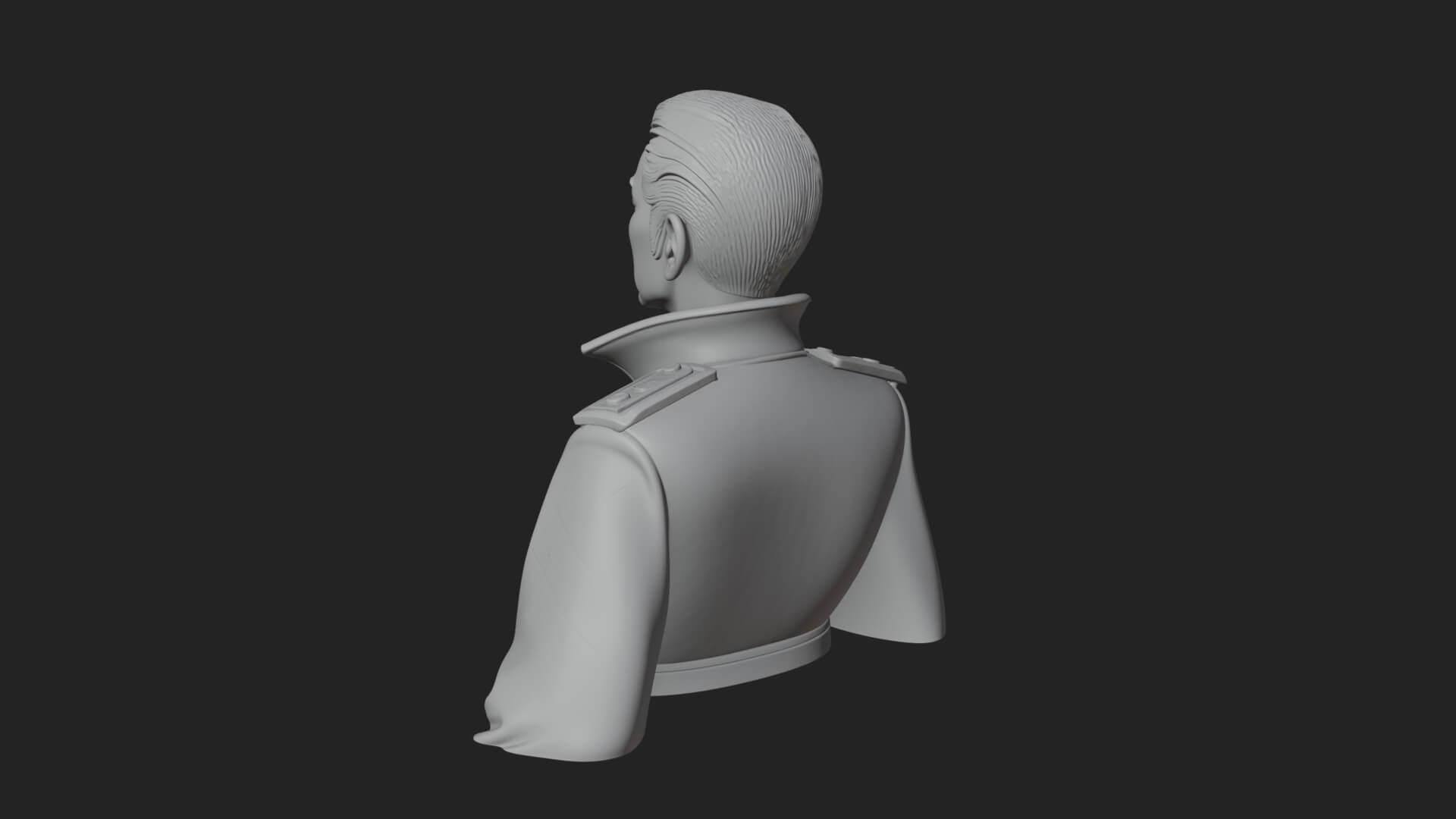 Dress Uniform Officer Bust Design 1 3D Print Model 3D Model