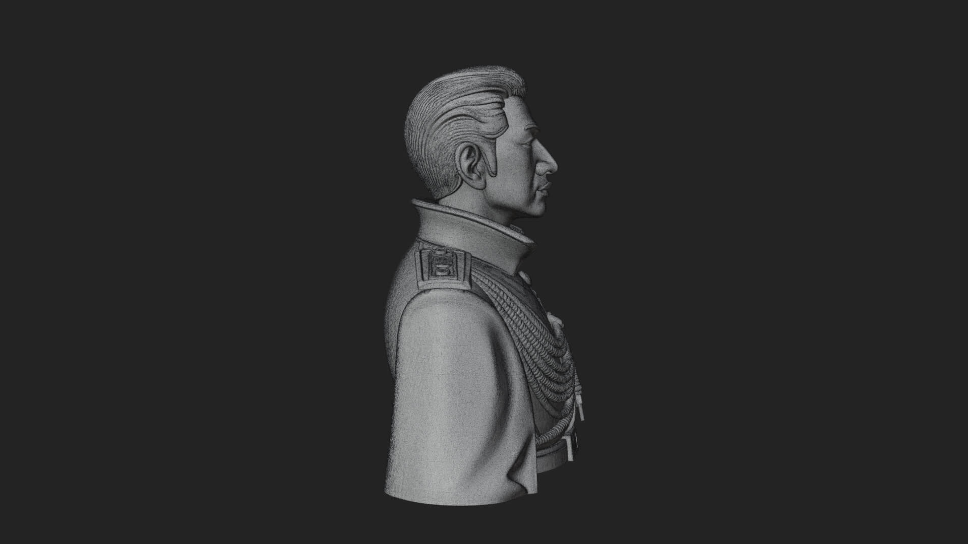 Dress Uniform Officer Bust Design 1 3D Print Model 3D Model