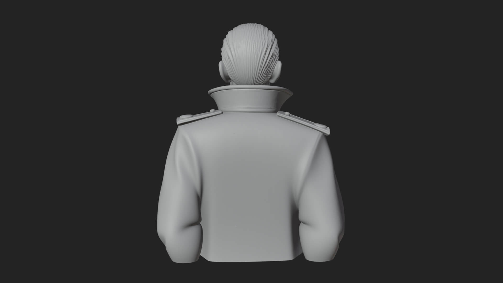 Dress Uniform Officer Bust Design 2 3D Print Model 3D Model