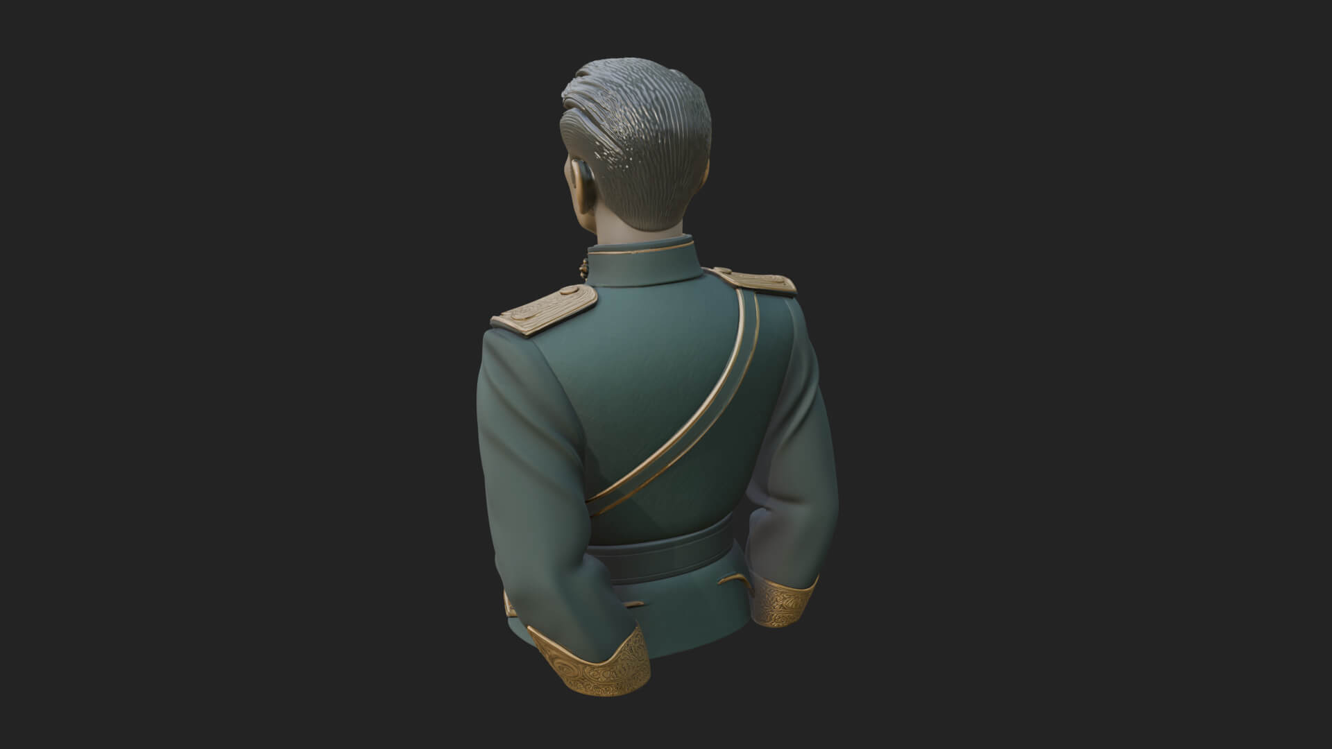 Dress Uniform Officer Bust Design 3 3D Print Model 3D Model