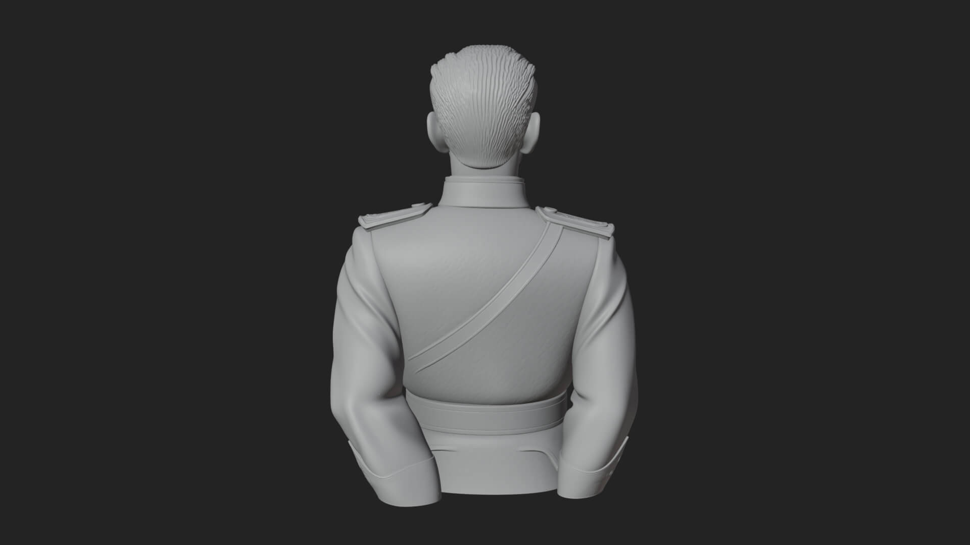 Dress Uniform Officer Bust Design 3 3D Print Model 3D Model
