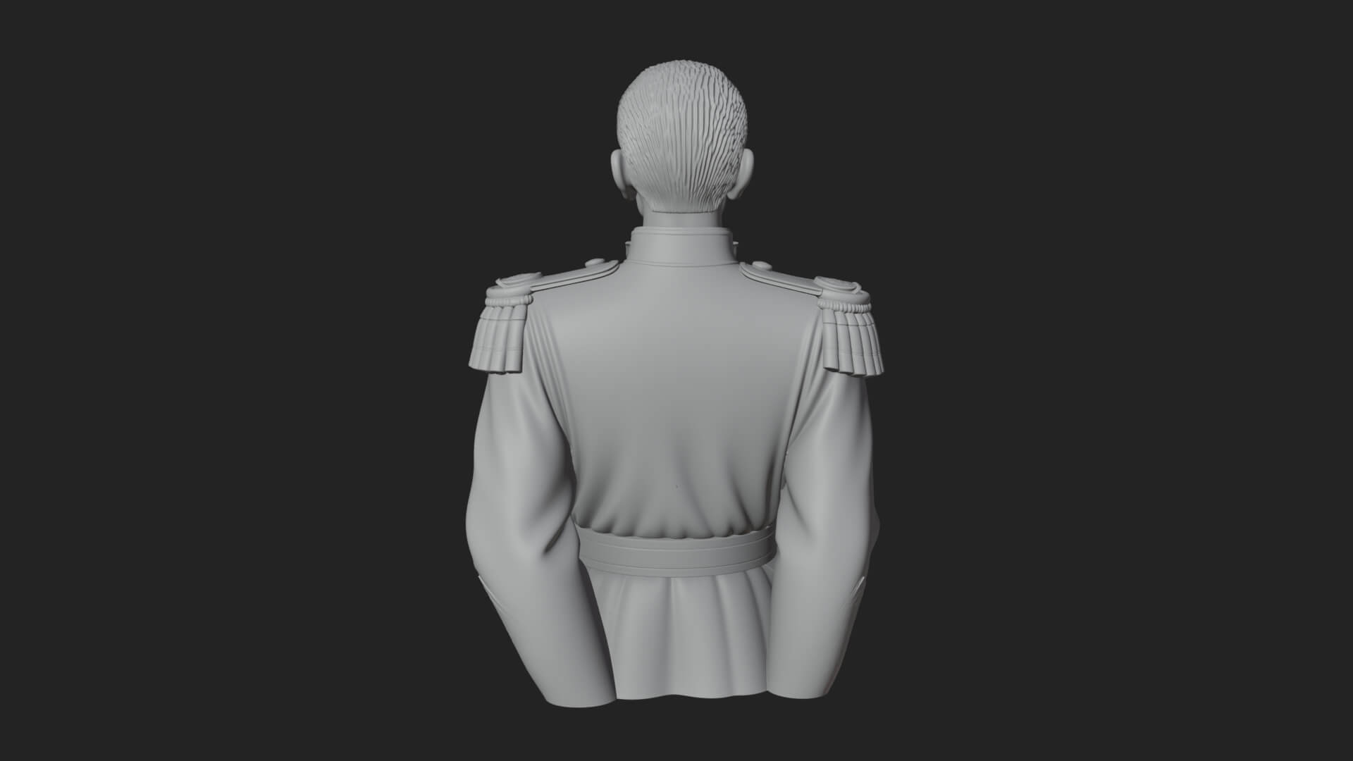 Dress Uniform Officer Bust Design 4 3D Print Model 3D Model