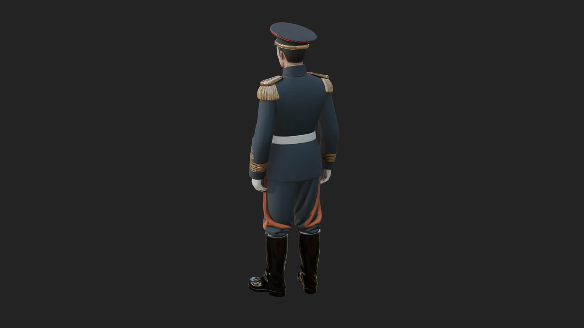 Dress Uniform Officer Statue Design 1 3D Print Model 3D Model
