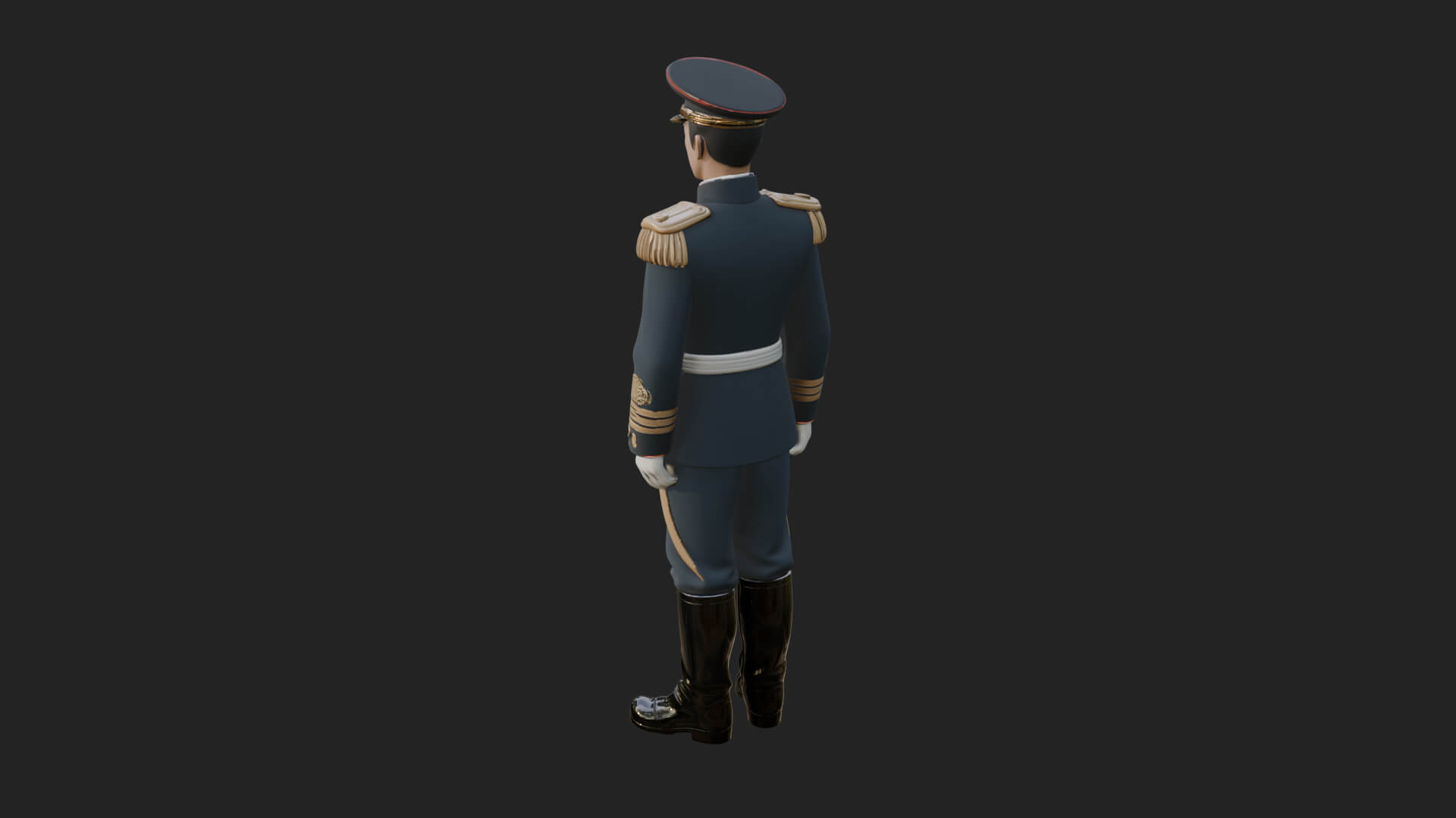 Dress Uniform Officer Statue Design 2 3D Print Model 3D Model