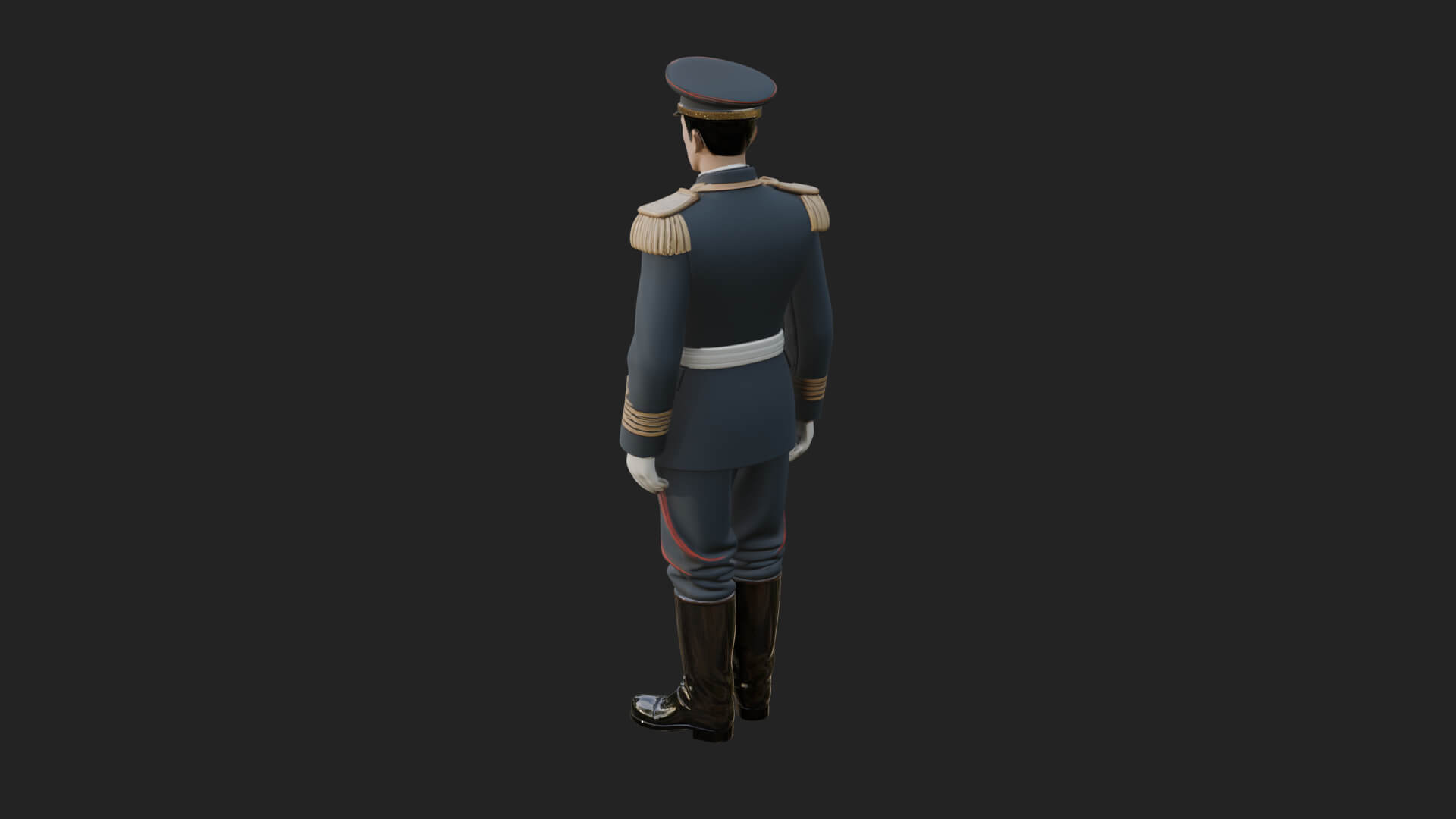 Dress Uniform Officer Statue Design 6 3D Print Model 3D Model