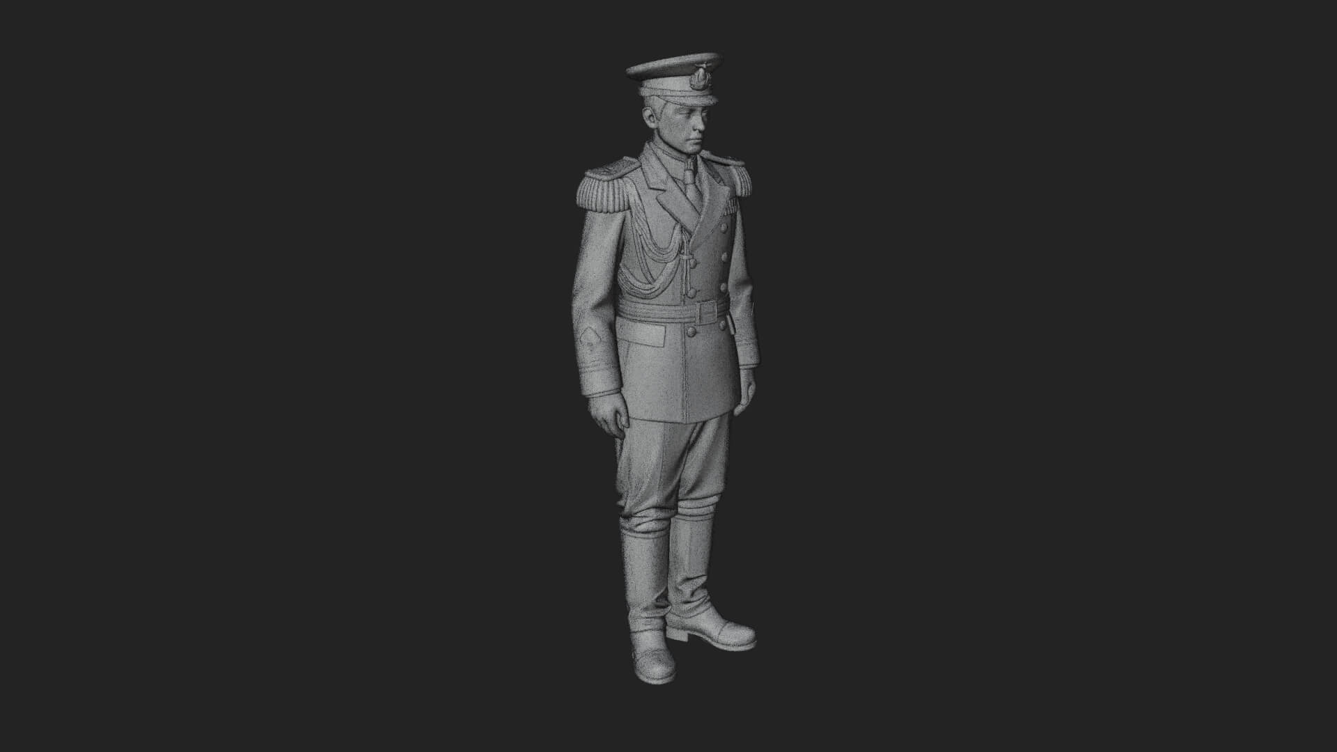 Dress Uniform Officer Statue Design 6 3D Print Model 3D Model