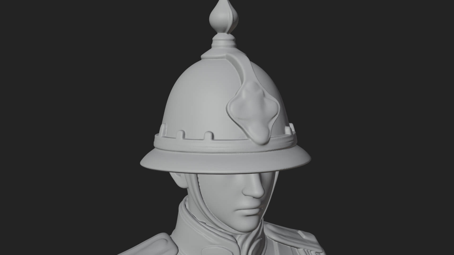 Dress Uniform Officer Statue Design 7 3D Print Model 3D Model