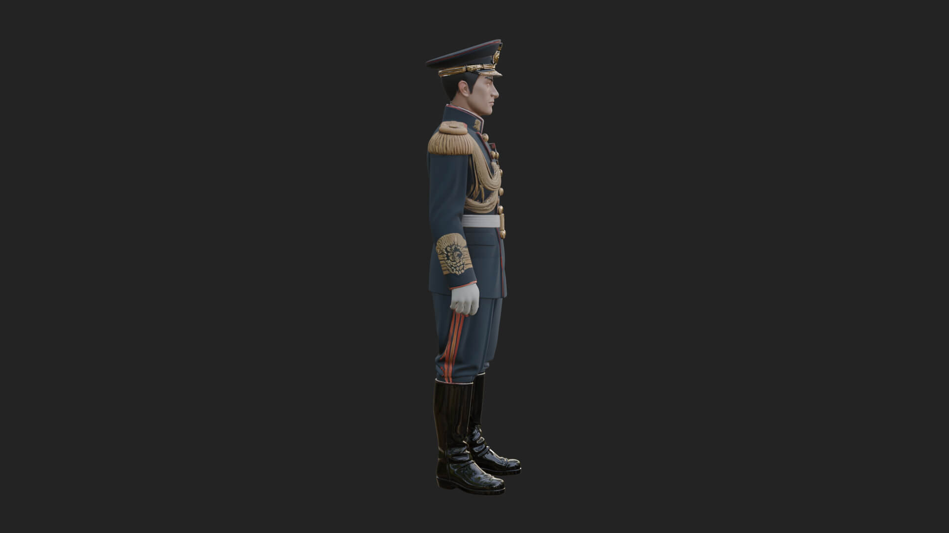 Dress Uniform Officer Statue Design 8 3D Print Model 3D Model