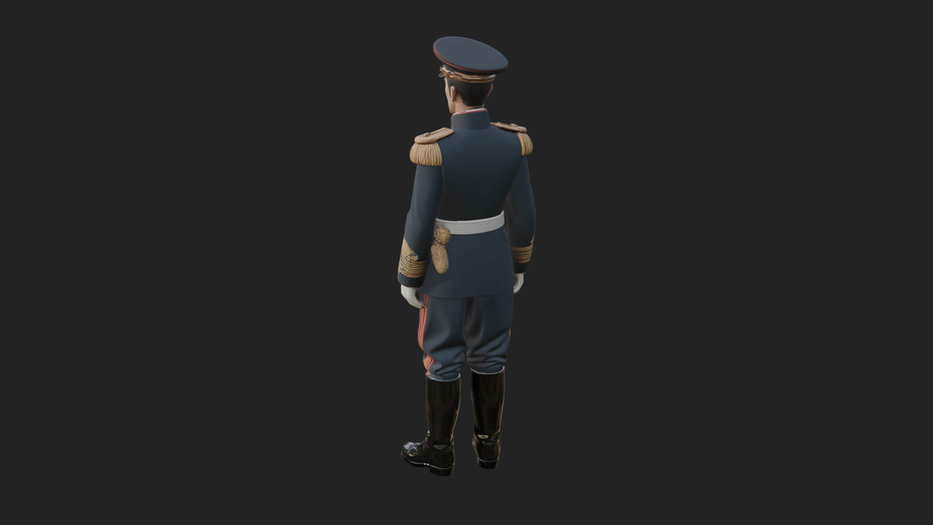 Dress Uniform Officer Statue Design 8 3D Print Model 3D Model