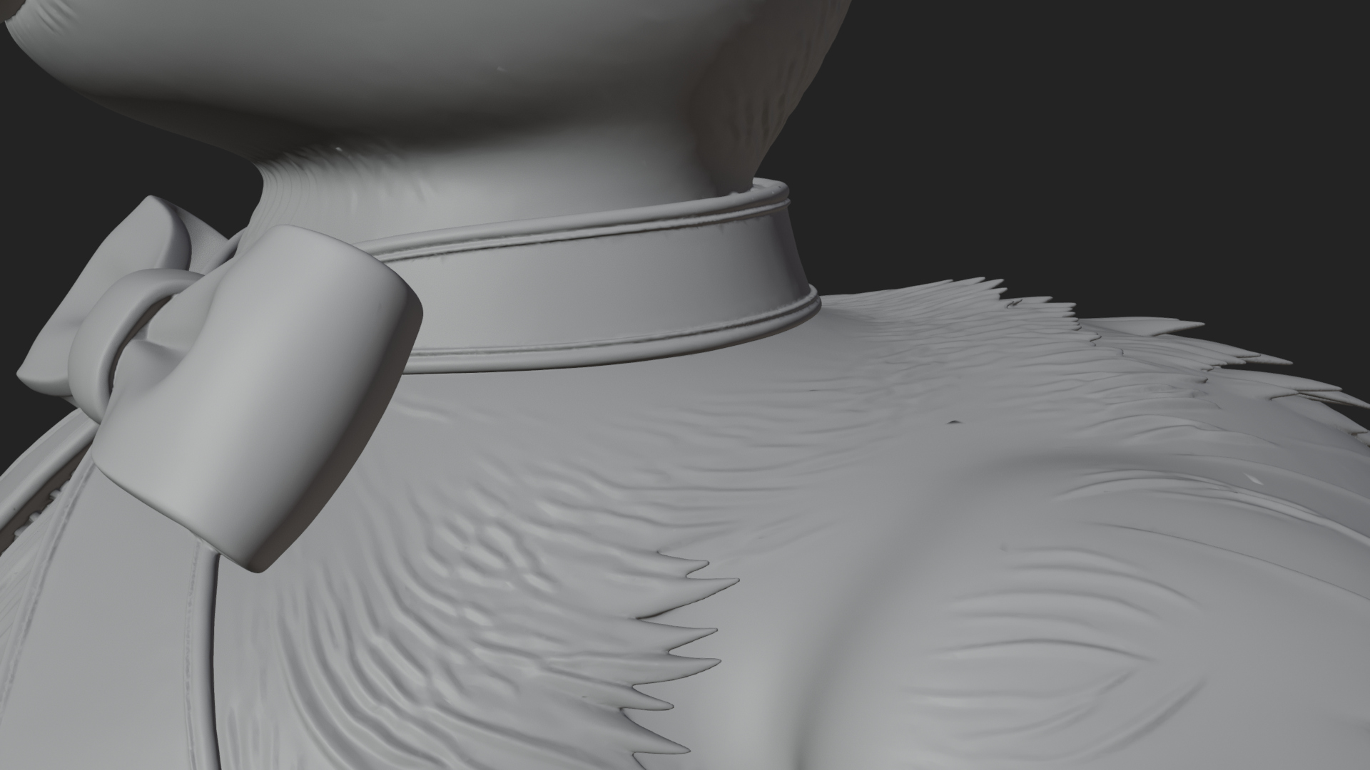 Duckling with Ribbon Statue Design 1 3D Print Model 3D Model