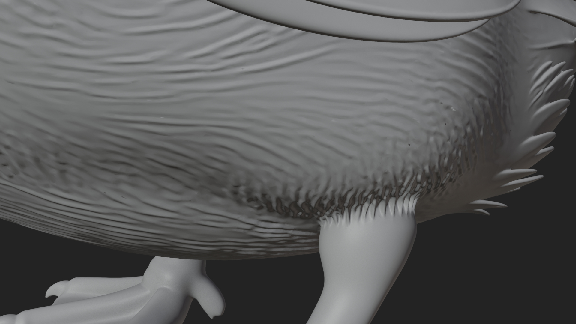 Duckling with Ribbon Statue Design 1 3D Print Model 3D Model