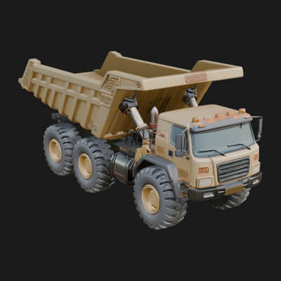 Dump Truck Model Design 11 3D Print Model