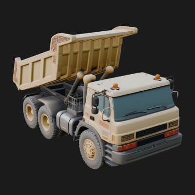 Dump Truck Model Design 12 3D Print Model