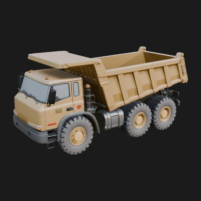 Dump Truck Model Design 14 3D Print Model